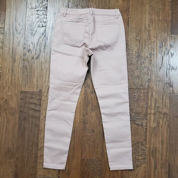 Dex Pink Lace Front Pink Rose Skinny Jeans 29 NEW - Picture 4 of 5